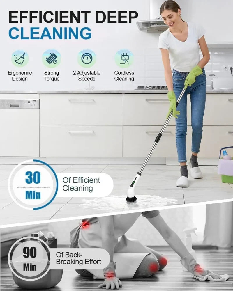 Electric Cleaning Household Multi-functional, 7-in-1 Toilet Bathroom Cleaning Brush