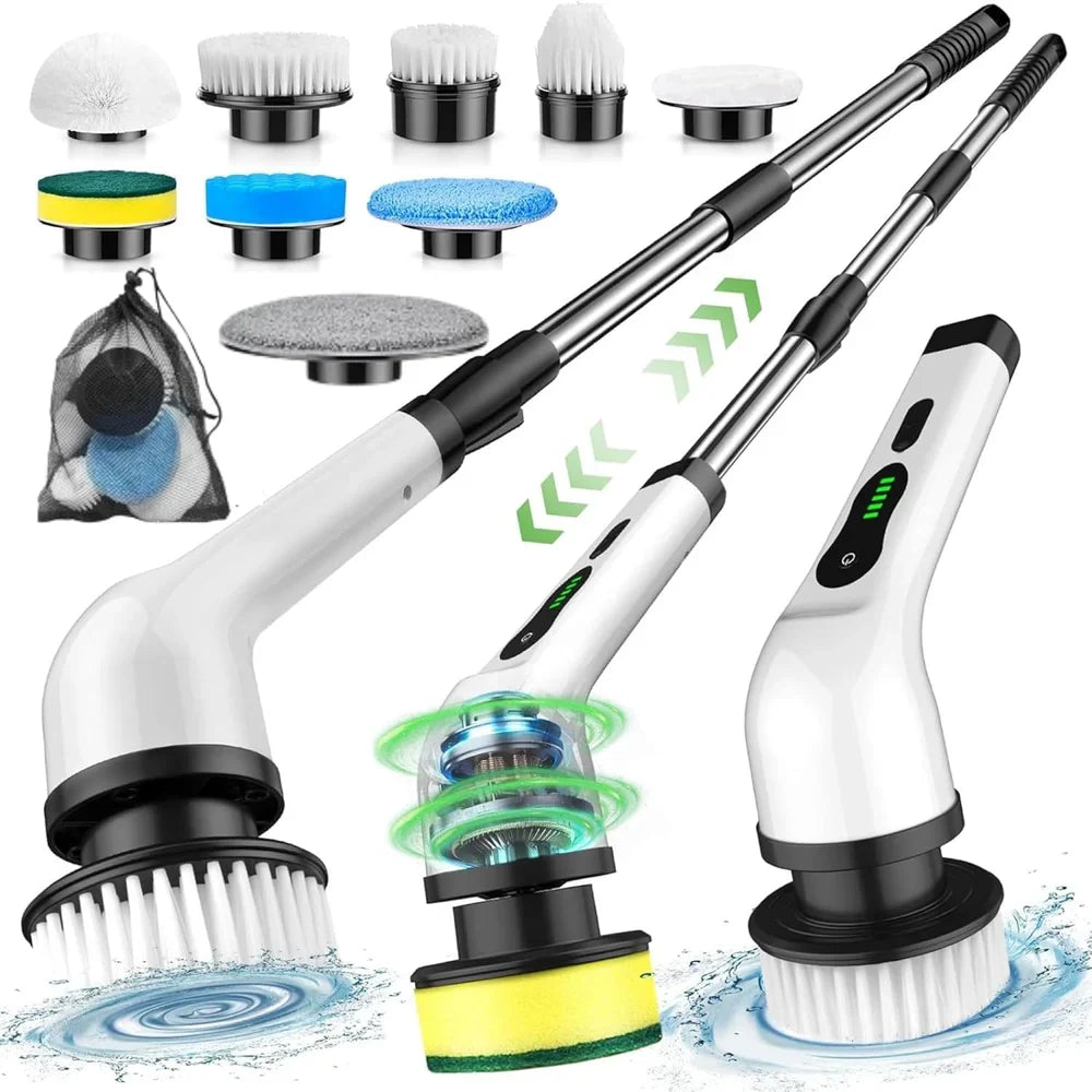 Electric Cleaning Household Multi-functional, 7-in-1 Toilet Bathroom Cleaning Brush