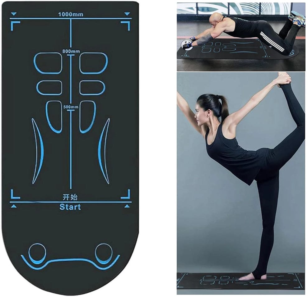 Non-Slip Yoga Mat with Asana Guide Lines (Pack of 1)