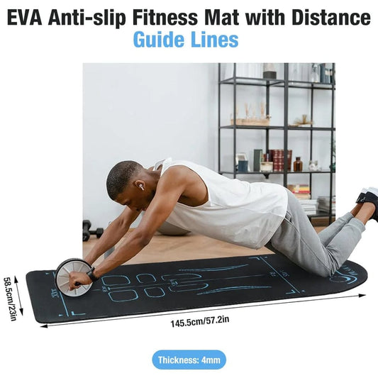 Non-Slip Yoga Mat with Asana Guide Lines (Pack of 1)